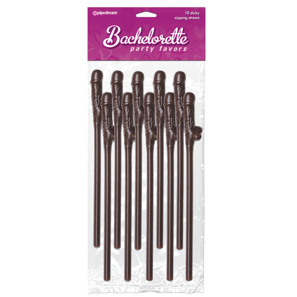 Bachelorette Party Favors Dicky Sipping Straws – Beige- Pink/Purple- Glow in the Dark -Brown