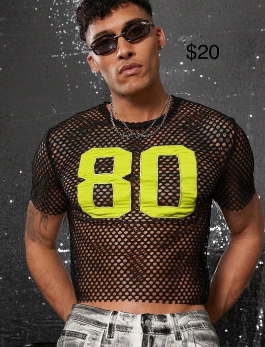 Lime and Black Mesh Shirt