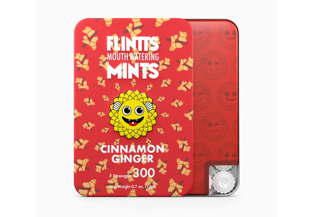 Flintts Mouth Watering Mints - Cinnamon Ginger F Strength - Lemon F Strength 250 -Mid-Summer vibes.