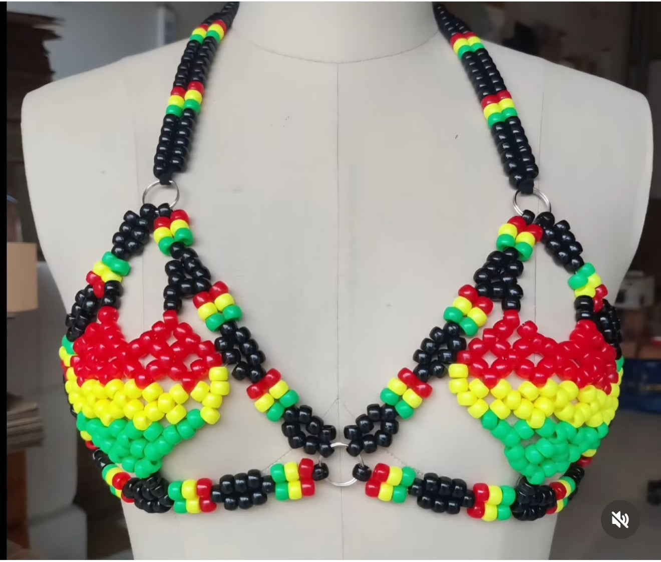 Beaded Bra Bob Marley