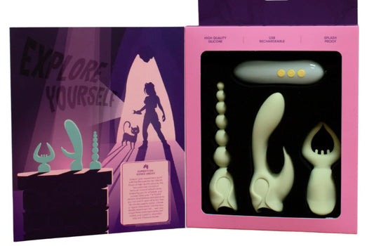 Pleasure Hunter – 4-in-1 Vibrator Set | Clitoral, G-Spot, Anal & Nipple Stimulatio