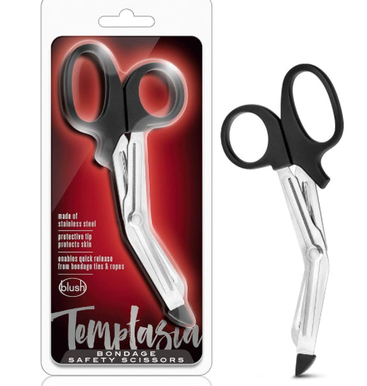 Blush Novelties Temptasia BDSM 6.5 inch Curved Stainless Steel Safety Bandage Scissors