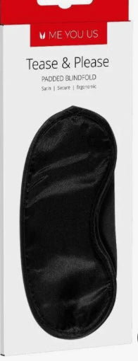 Me You Us Tease and Please Padded Blindfold Black