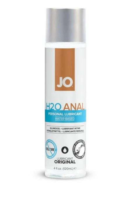 JO H2O Anal Water-Based Personal Lubricant, Lube for Men, Women and Couples, 2Fl Oz