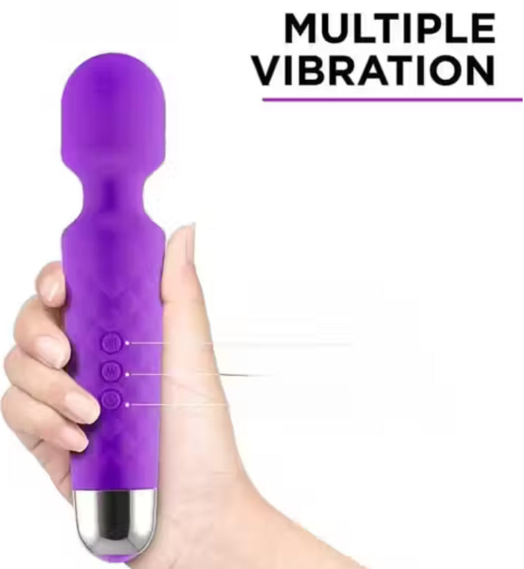 Cordless Rechargeable Personal Body Wand Massager Machine with 28 Vibration Modes & Water Resistant Magic Mate Handheld Cordless Personal Body Massager