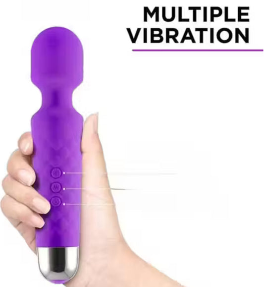 Cordless Rechargeable Personal Body Wand Massager Machine with 28 Vibration Modes & Water Resistant Magic Mate Handheld Cordless Personal Body Massager