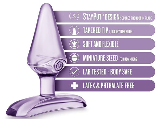 Blush Novelties Play with Me - Jolly Plug - Petite 2.75" Anal Plug - Tapered Head for Easy Insertion Perfect for Beginner's - Base Anchors Plug Outside The Body for Comfort - Adult Sex Toy