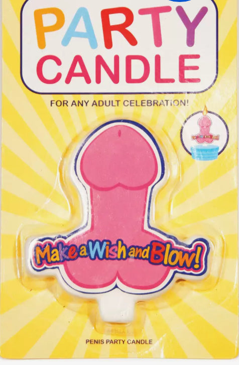 Party Candle Make a Wish and Blow Penis