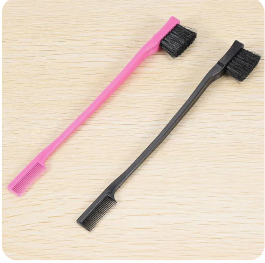 Double Sided Edge Control Hair Brush Comb Combo
