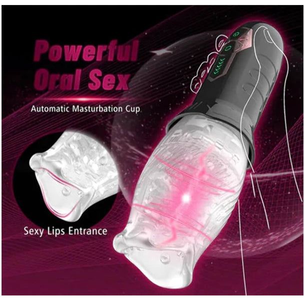Gawk Gawk 3000 - Rechargeable, Vibrating, Rotating and Automatic Male Masturbator - Automatic Male Rose Toy - Multi-Speed and Vibration Modes