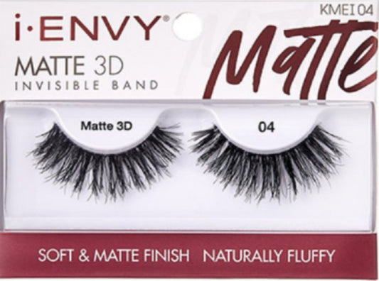 Kiss I Envy Matte 3D Invisible Band Eyelashes Soft & Matte Finish - Naturally Fluffy
