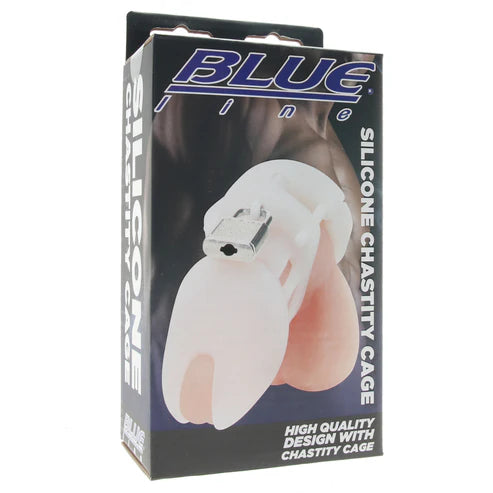 Silicone Chastity Cage in White