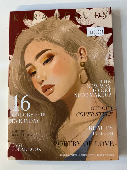 NWOB Kara Beauty 16 color Poetry of Love Magazine Collection eye & face palette