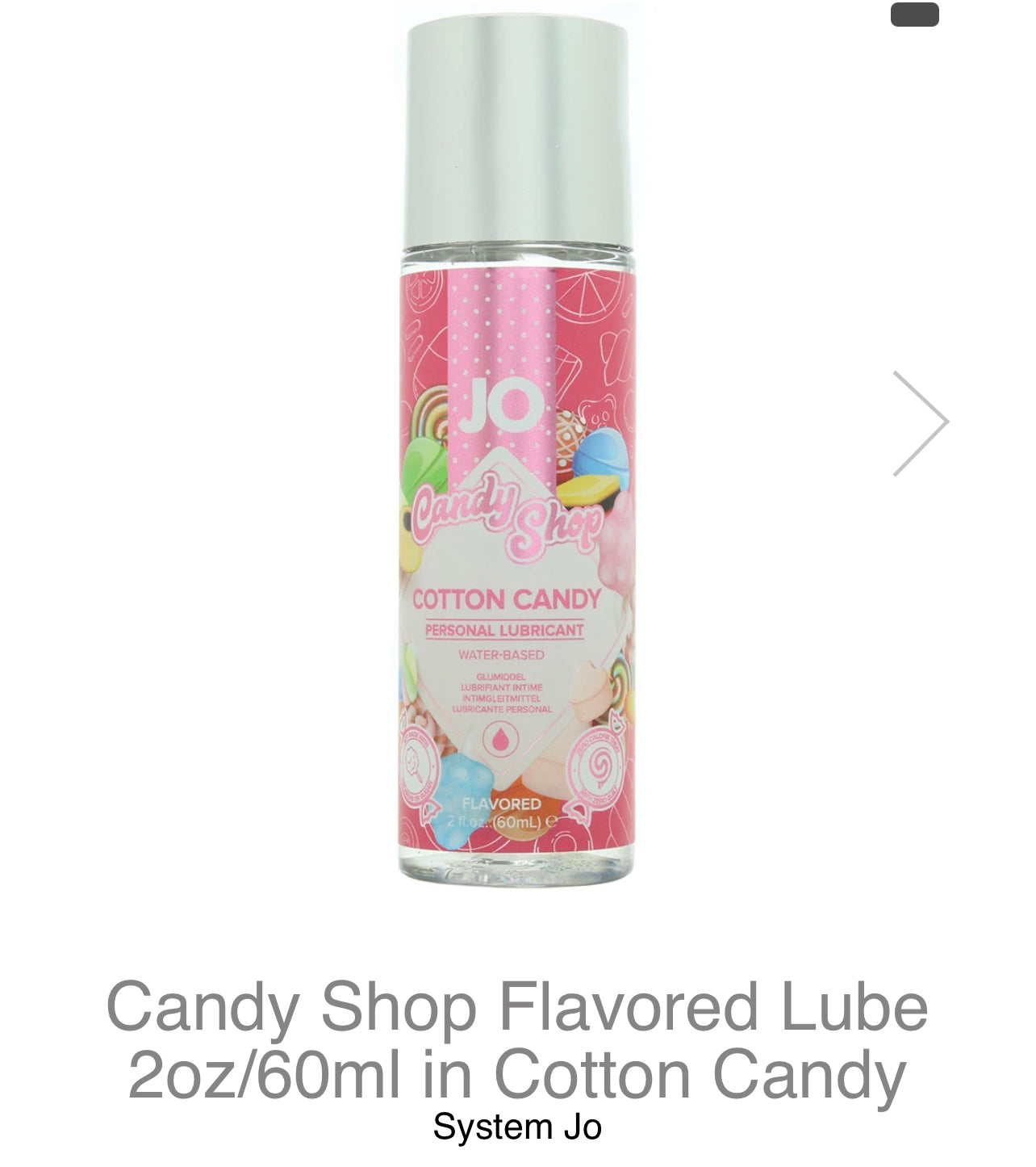 Candy Shop Flavored Lube 2oz/60ml in Cotton Candy