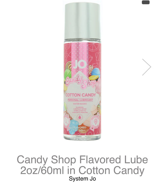 Candy Shop Flavored Lube 2oz/60ml in Cotton Candy