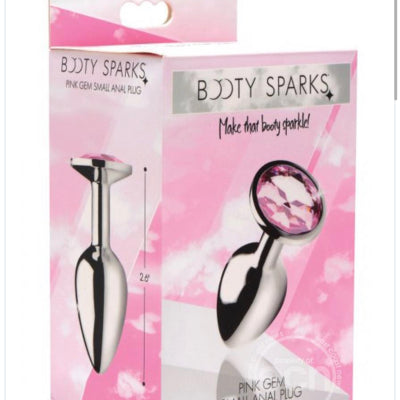 Booty Sparks Pink Gem Small Anal Plug - Pink