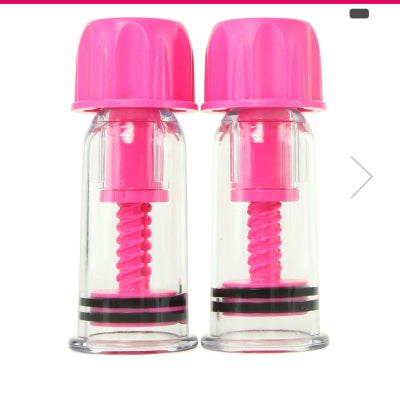 Nipple Play Vacuum Twist Suckers Pink