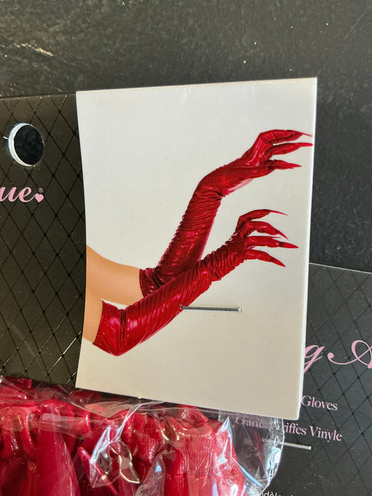 Red costume gloves