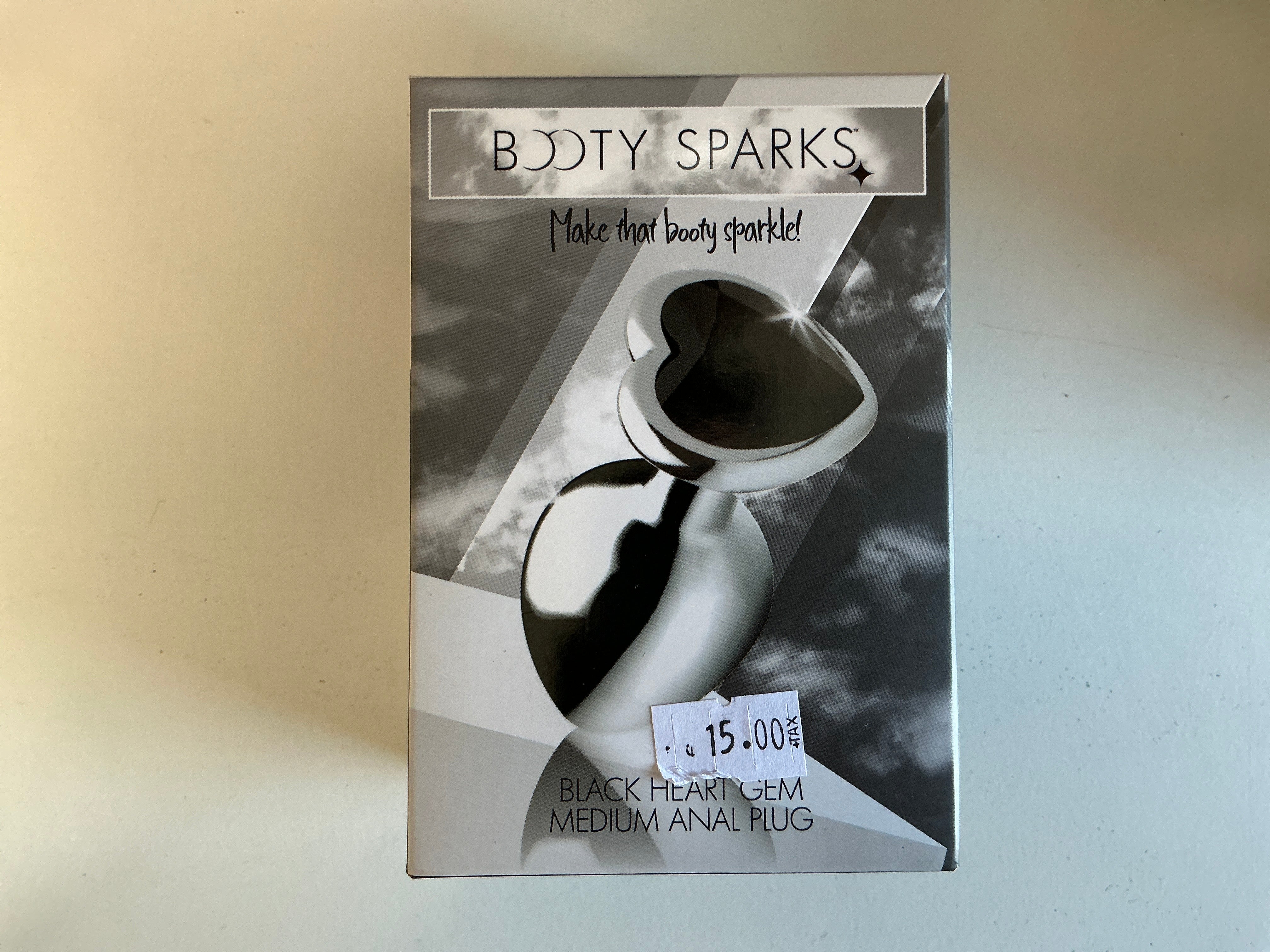 Black Heart Gem Medium Anal Plug