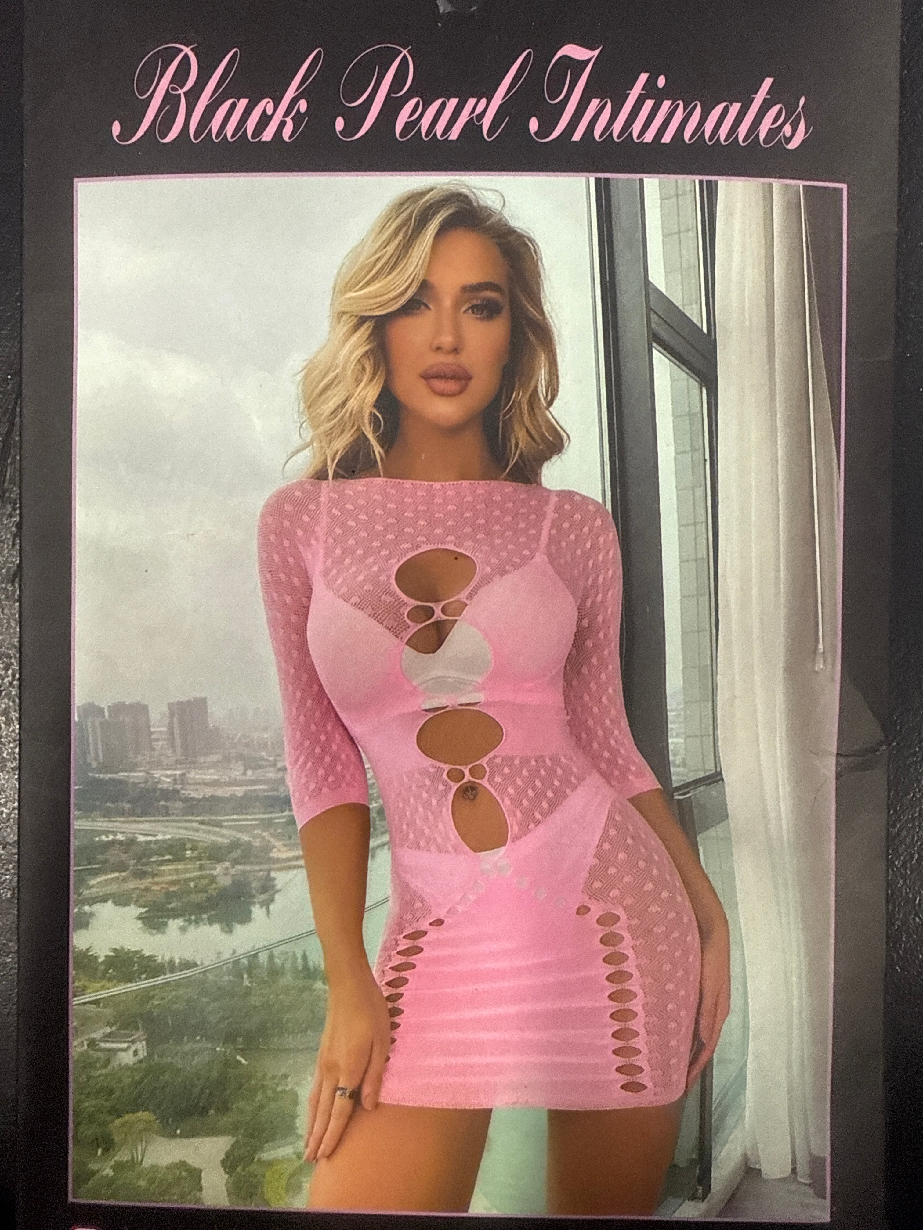 Pink cutout dress