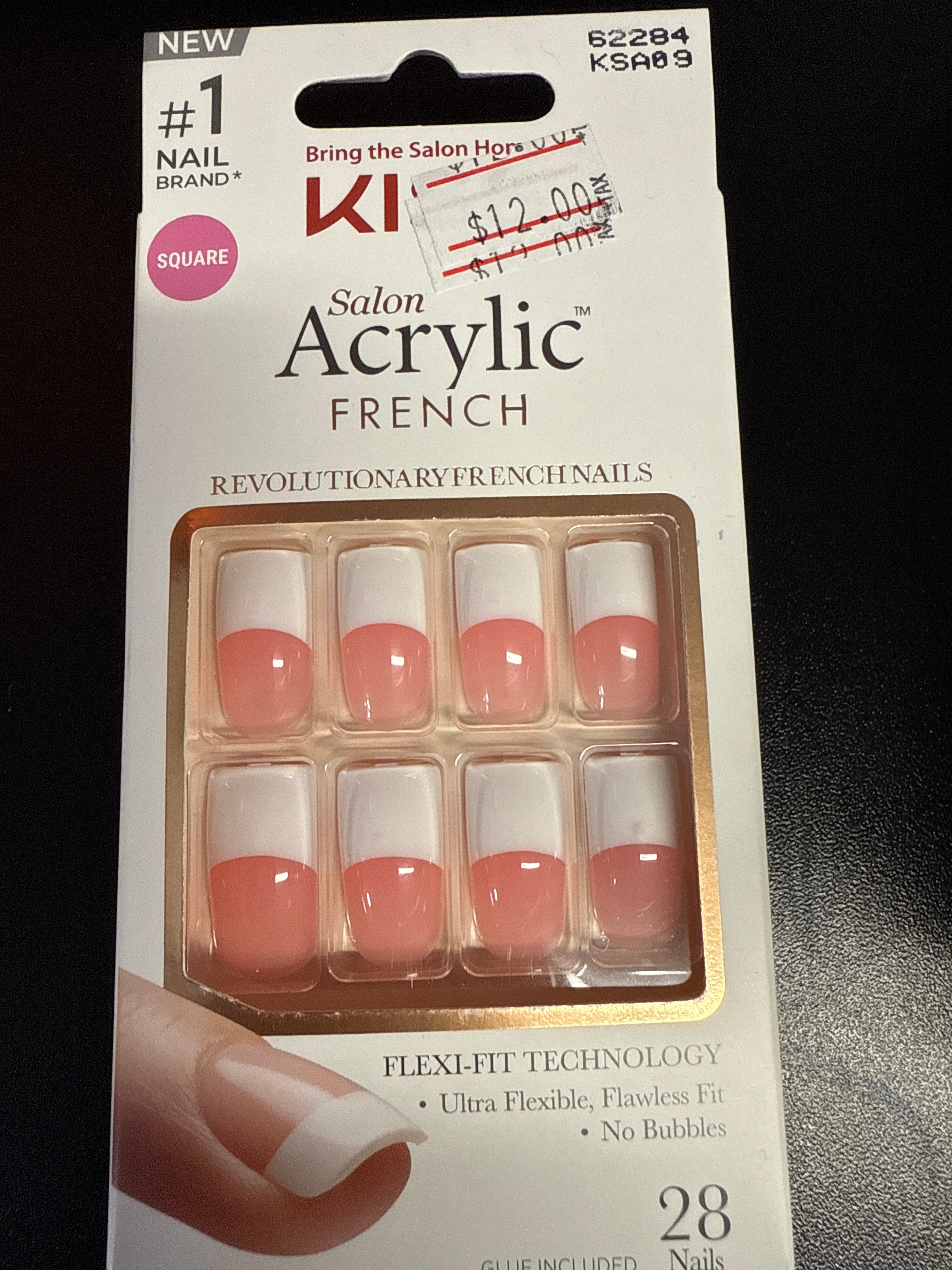 Kiss Salon Acrylic French Square