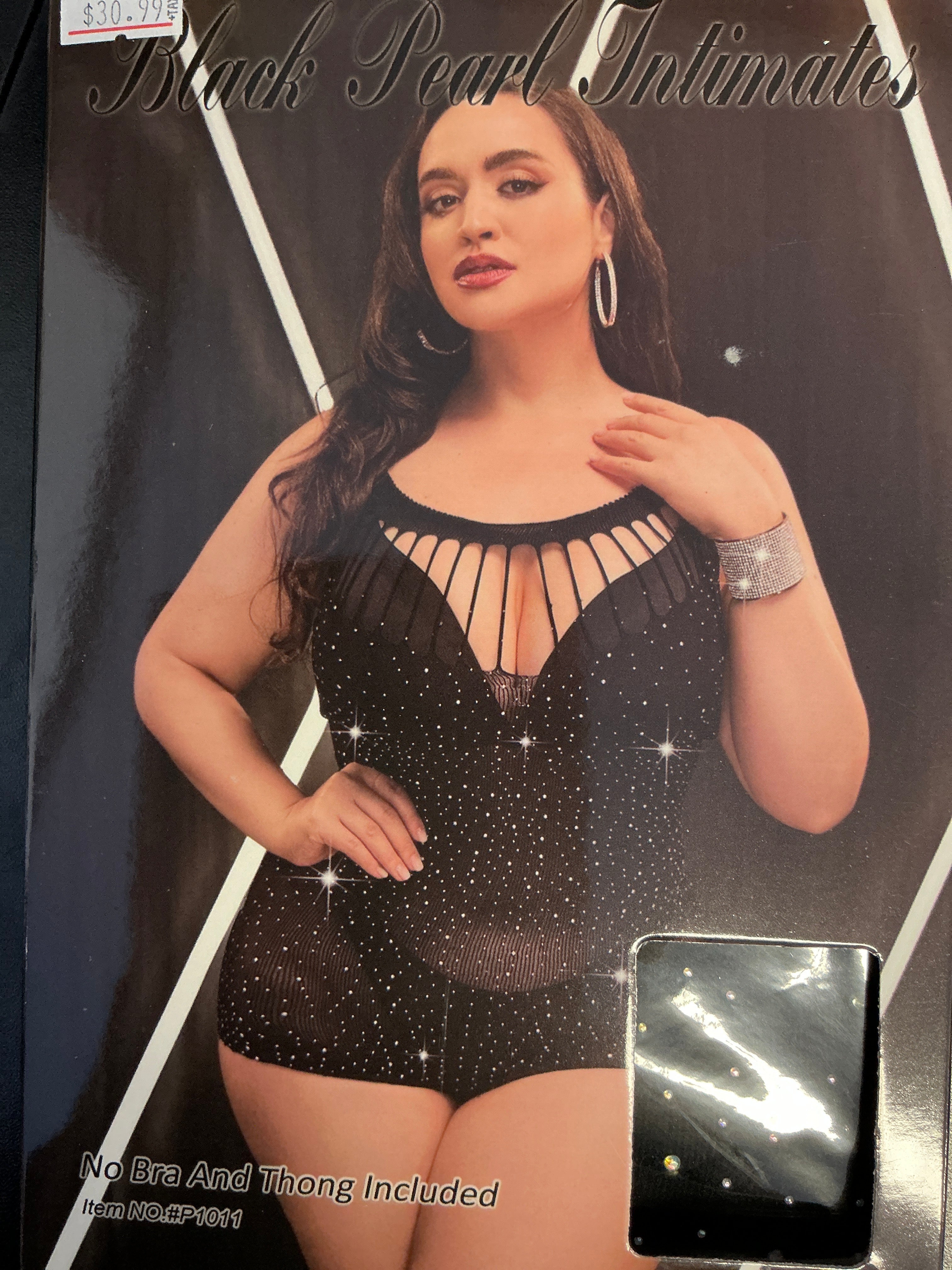 Black Plus Bling Romper