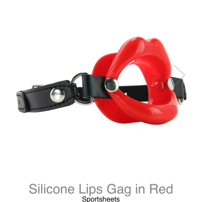 Silicone Lips Gag in Red