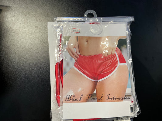 Red leather Shorts