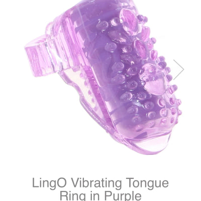 LingO Vibrating Tongue Ring in Purple