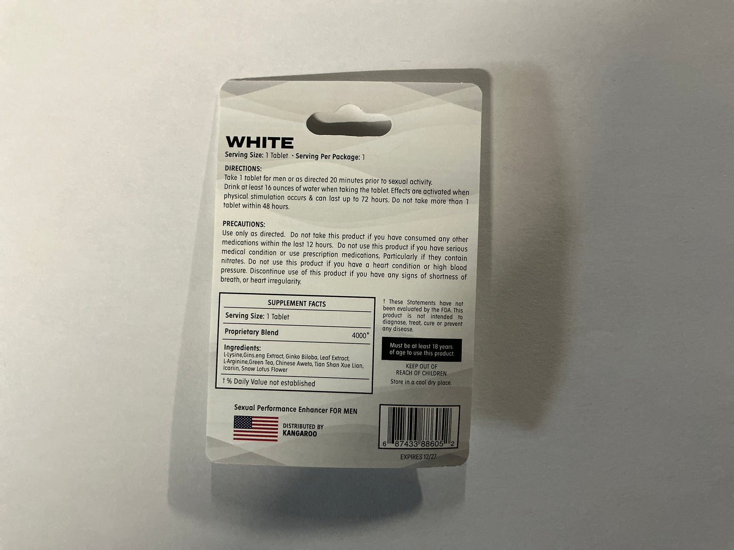 Kangaroo White Be The Man