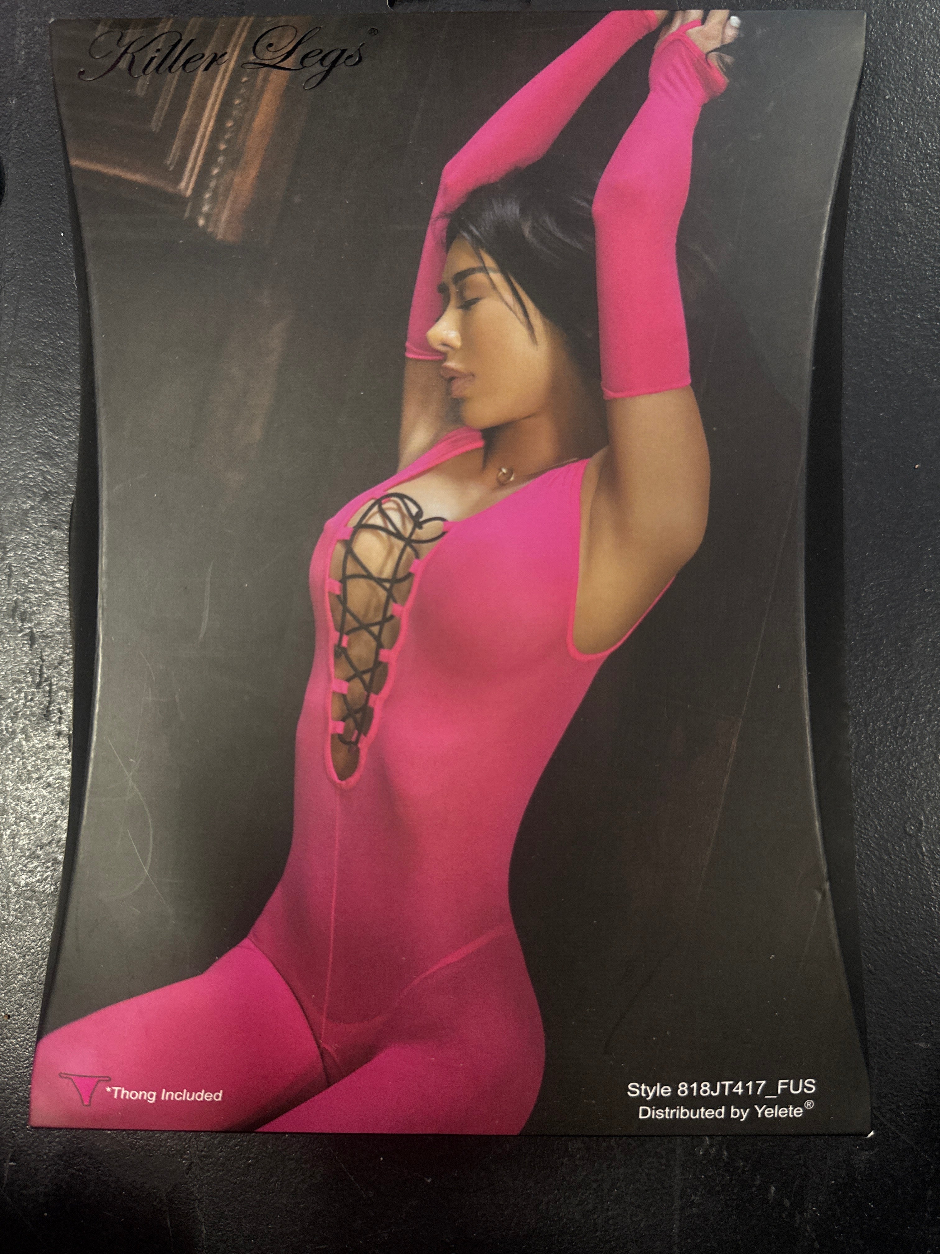 Pink sleeved bodysuit