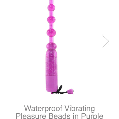 Waterproof Vibrating Pleasure Beads in Purple