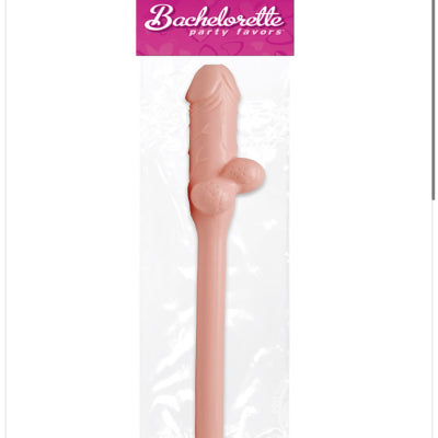 Bachelorette Party Favors Jumbo Pecker Straw - Vanilla