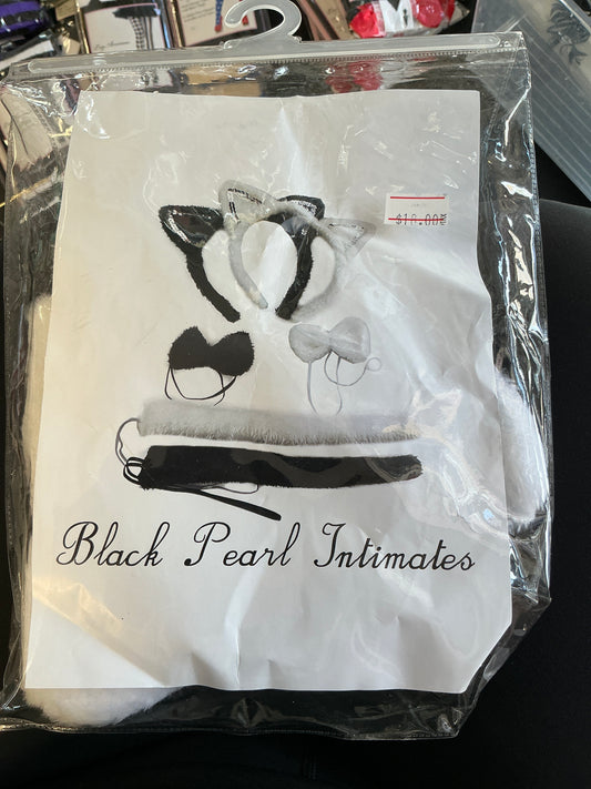 Cat ear black woman custom set