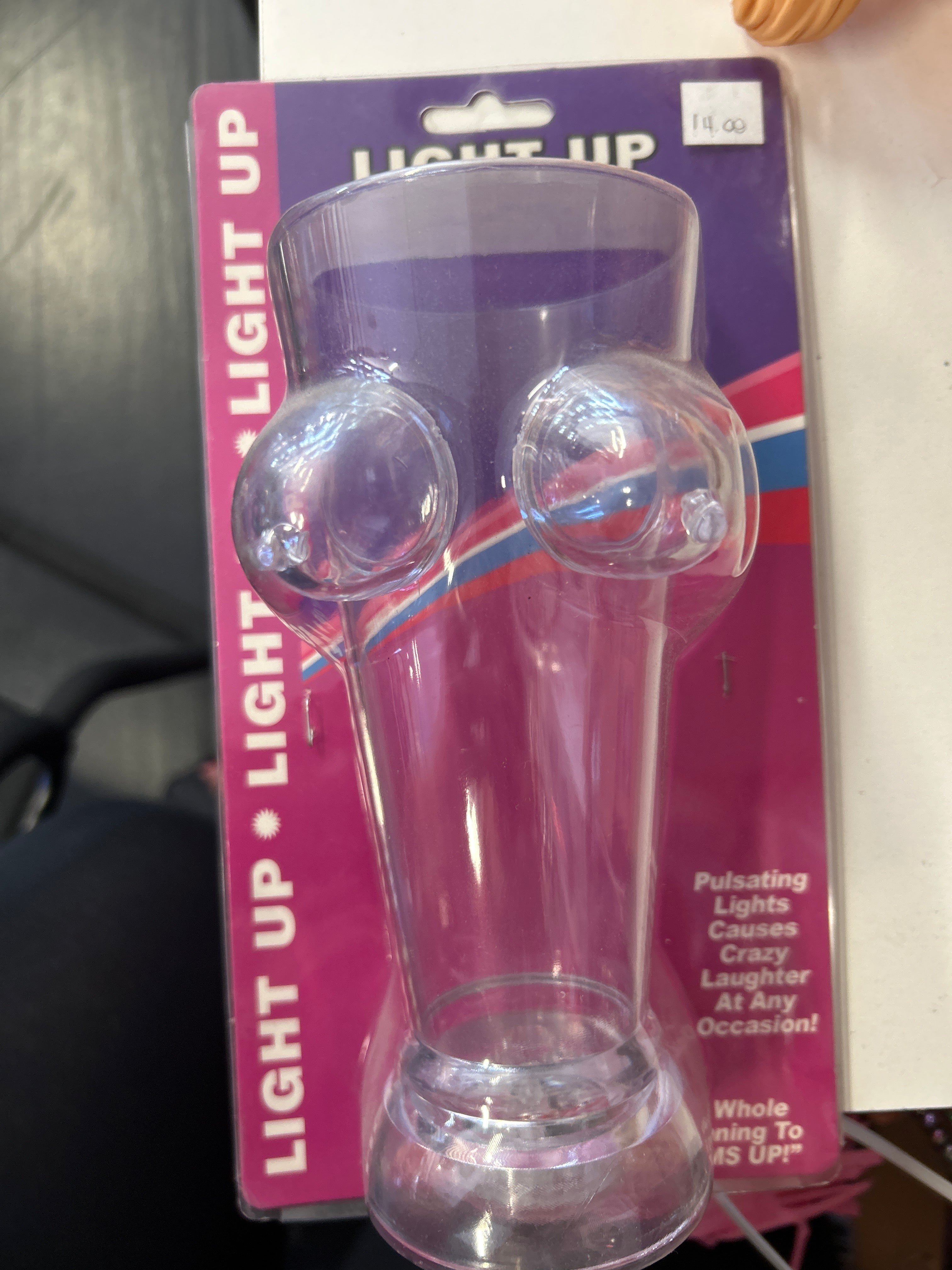 Light up Boobis beer glass