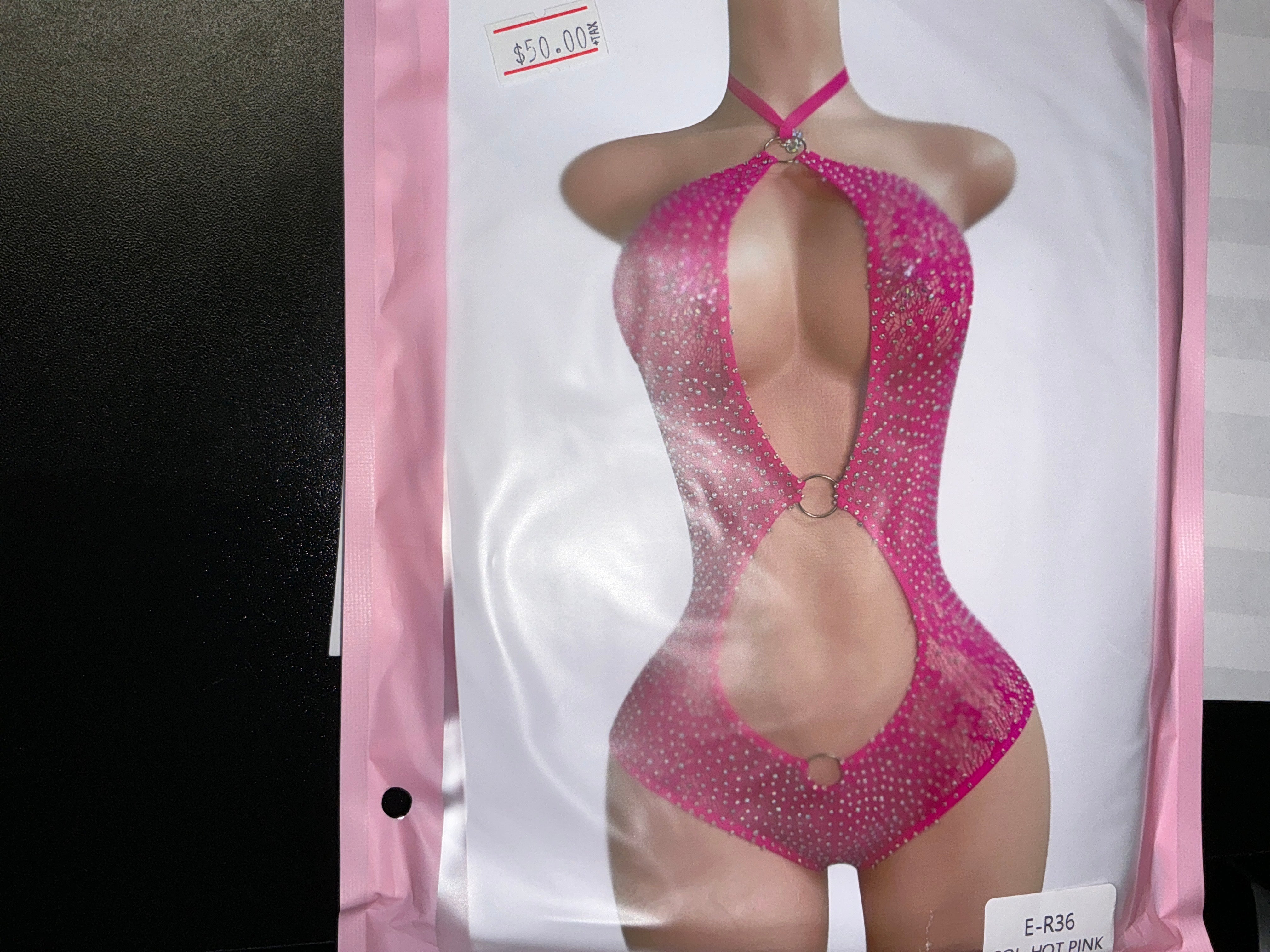 Hot pink stripper wear