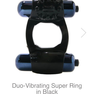 Duo-Vibrating Super Ring in Black