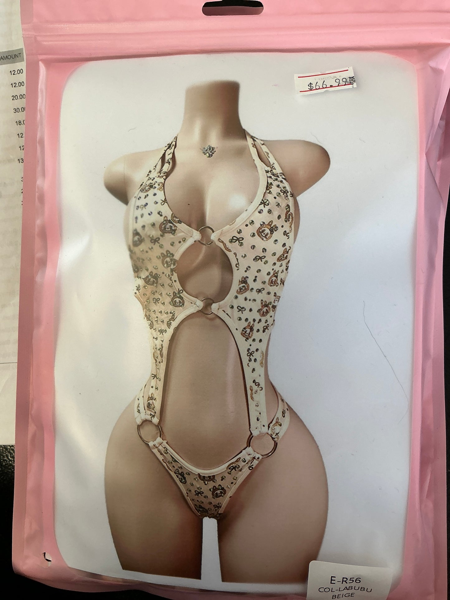 LaBubu full diamond, solid color lingerie