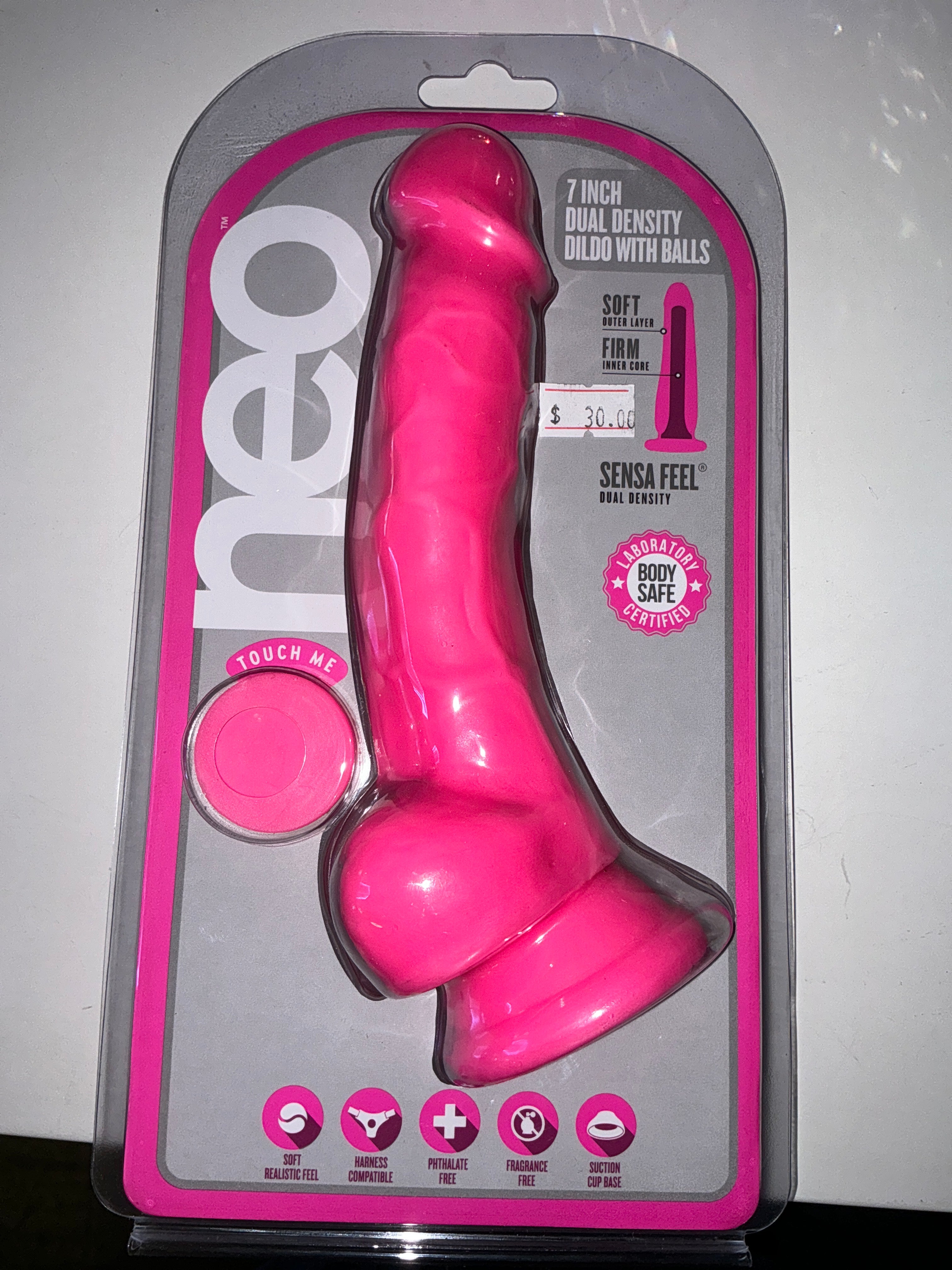 Neo 7inch Dual Density Dildo With Balls
