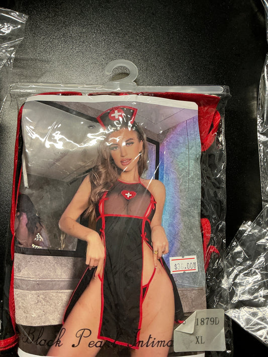 Black & red3pc nurse