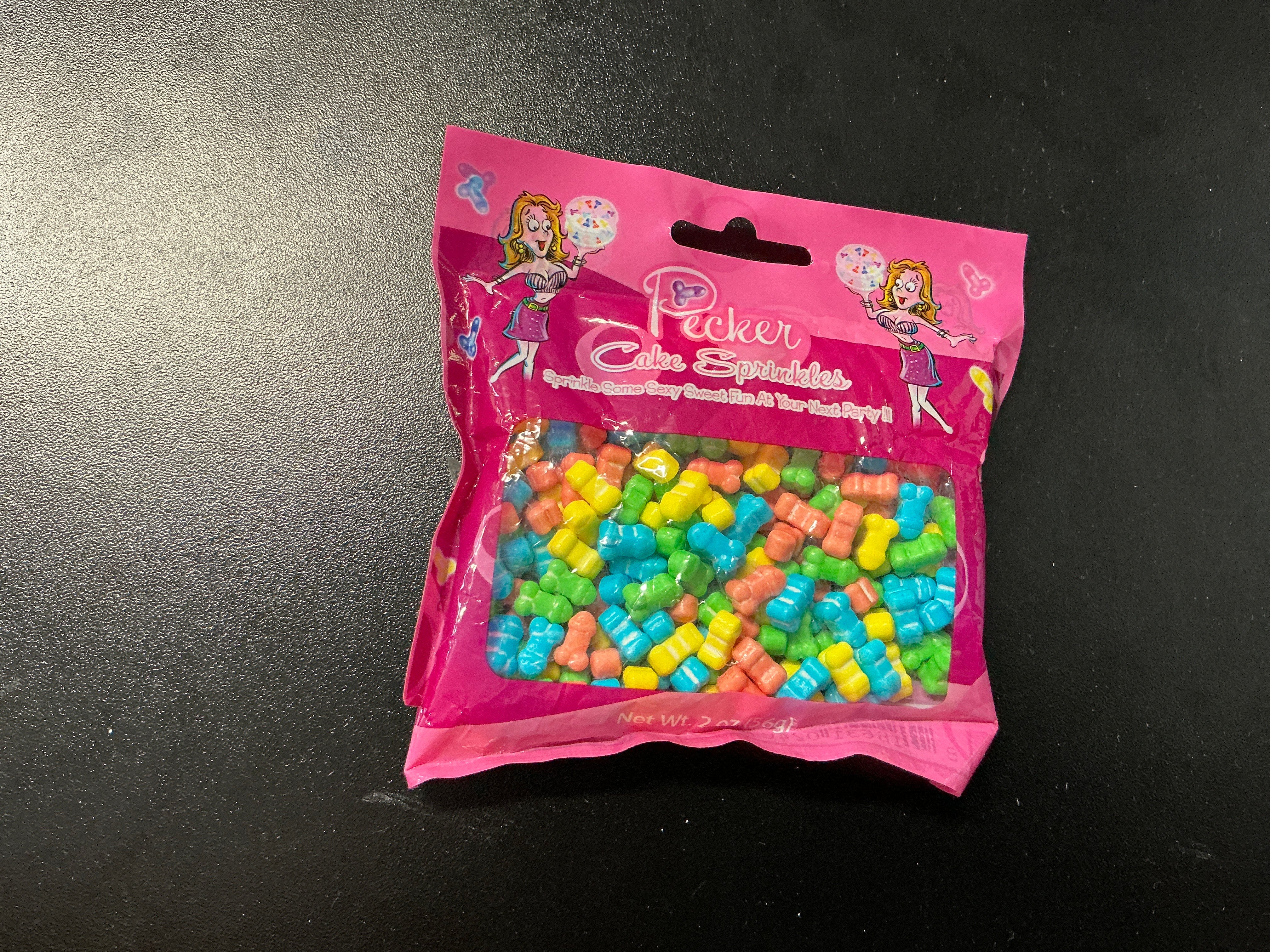 Pecker cake sprinkles