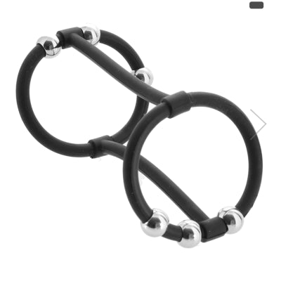 Steel Beaded Silicone Enhancer Cage - Black