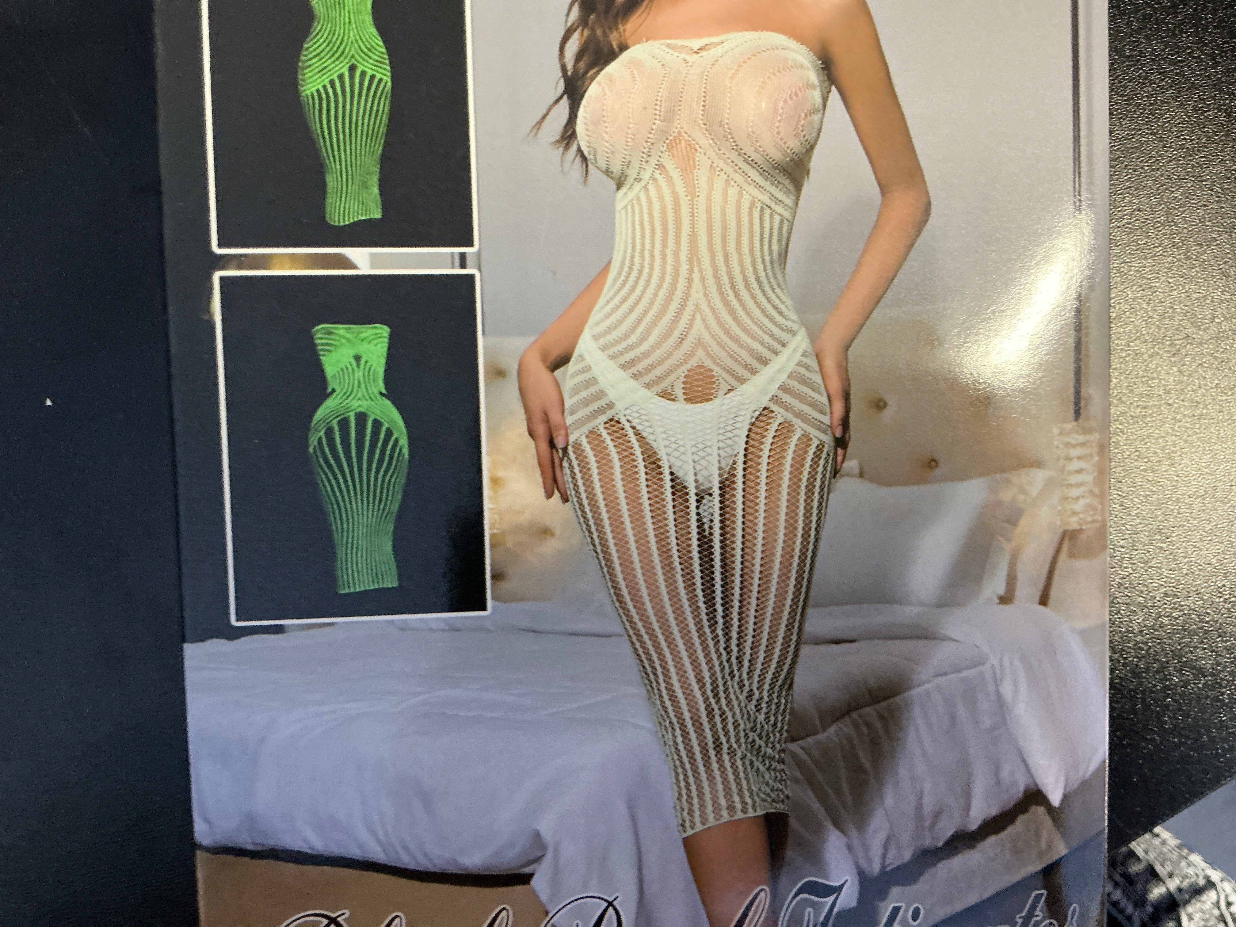 Glow In The Dark Stripe Tube Gown