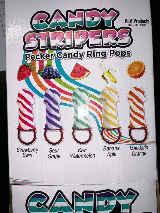 Candy Stripers Pecker Candy Ring Pops