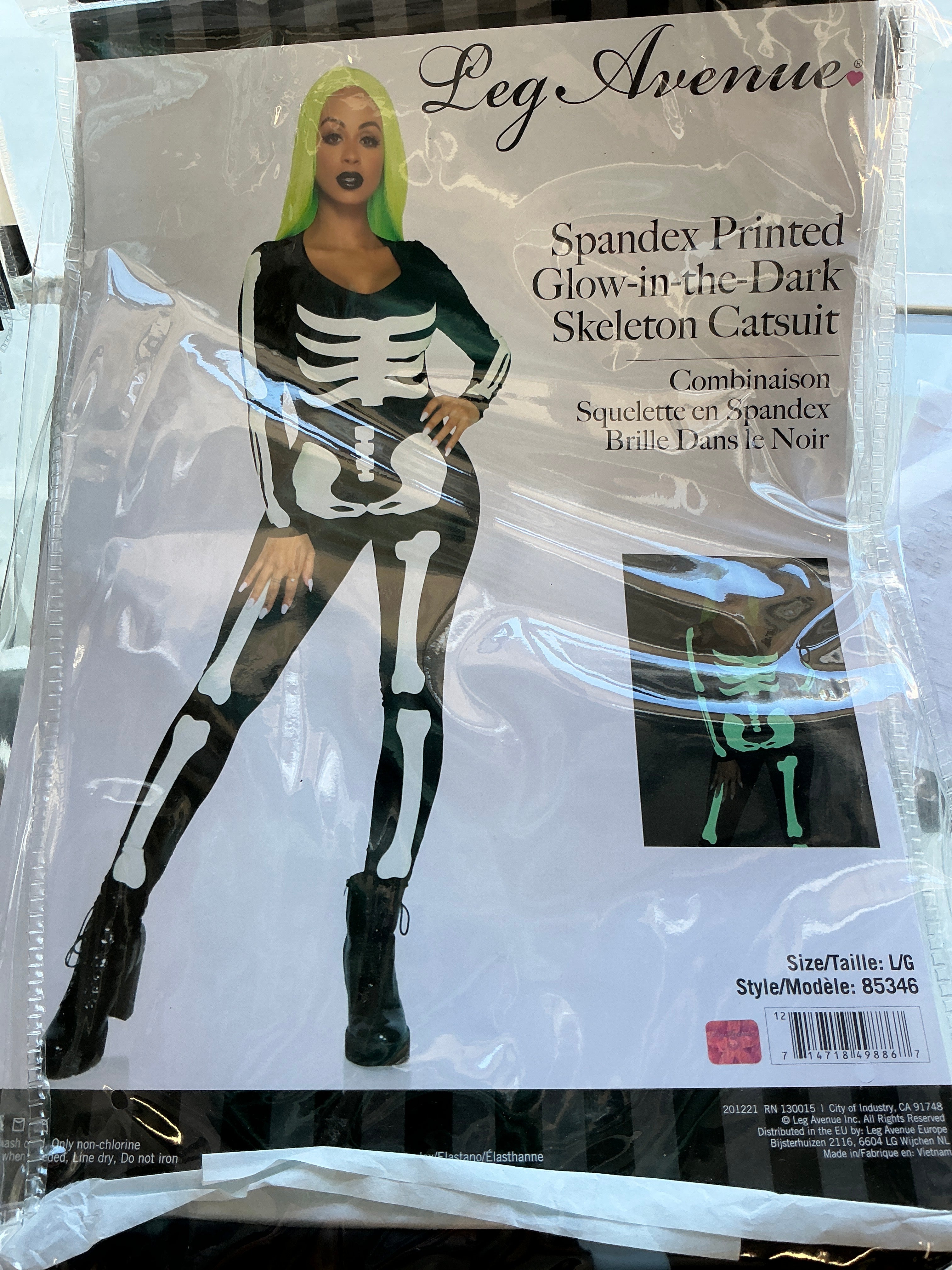 Skeleton glow in the dark costume  ￼