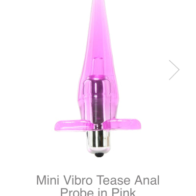 Mini Vibro Tease Anal Probe in Pink