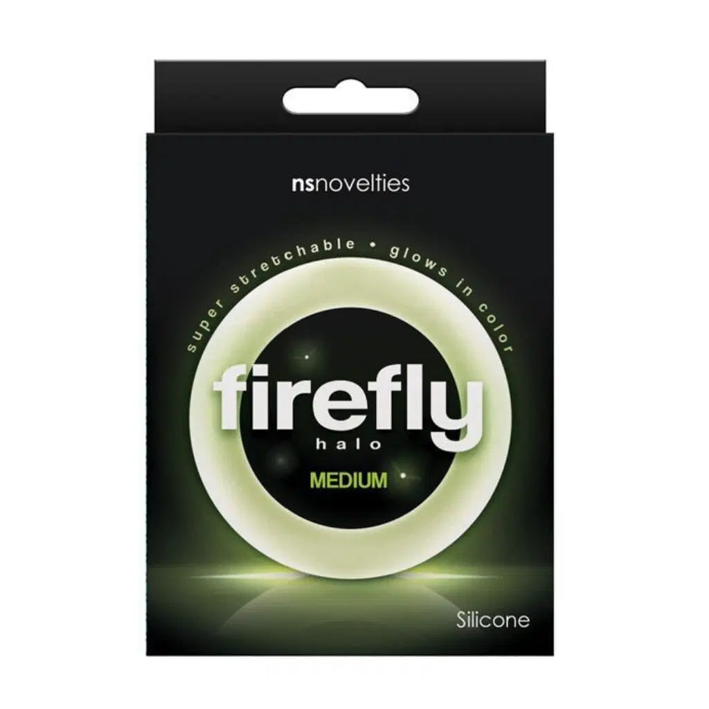 Firefly Halo Cock Ring Medium Glow in the Dark -Clear