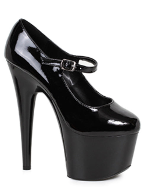 7" Pointed Stiletto Maryjane Black