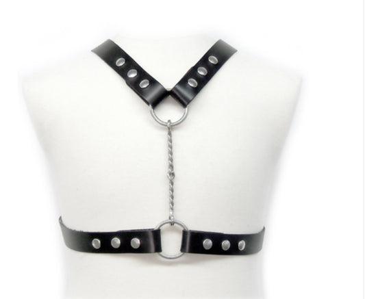 Twisted Bit Black Leather Harness