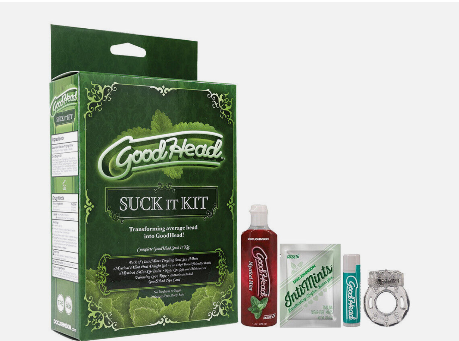 GoodHead Suck It Kit Deep Throat Oral Pleasure Enhancer Flavored Kit Mint